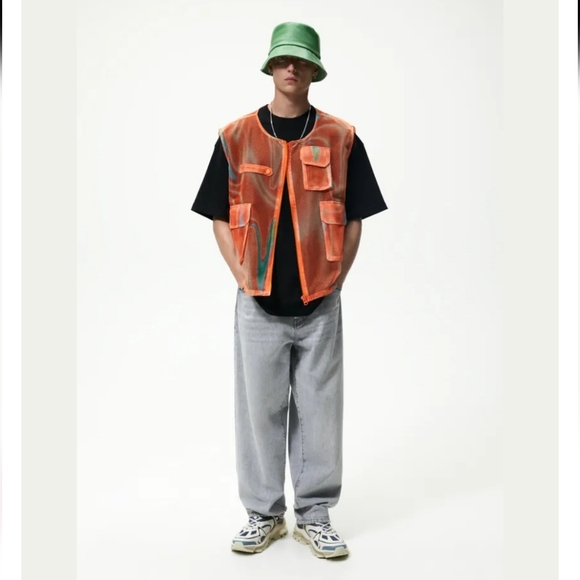 STRUCTURED MESH VEST ZARA Orange - Picture 10 of 15